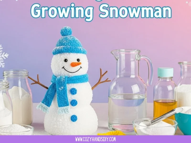 Baking Soda Growing Snowman