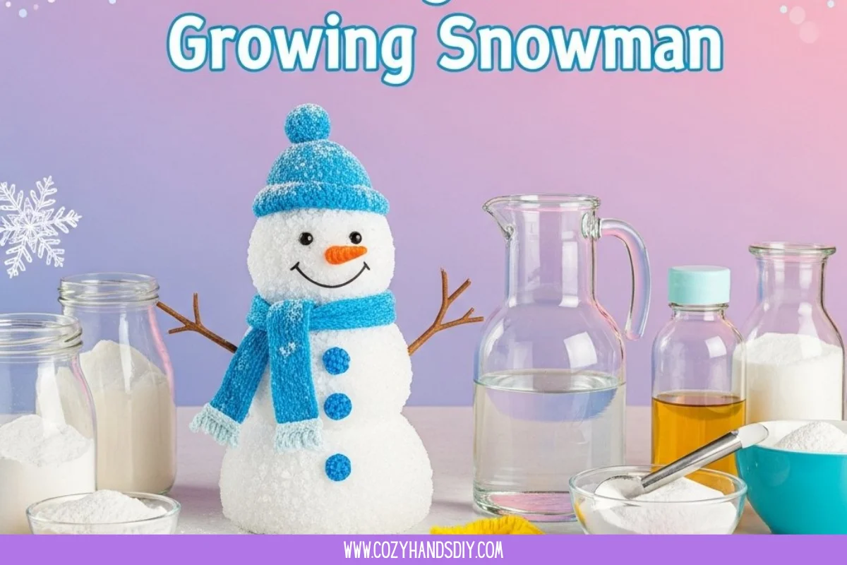 Baking Soda Growing Snowman
