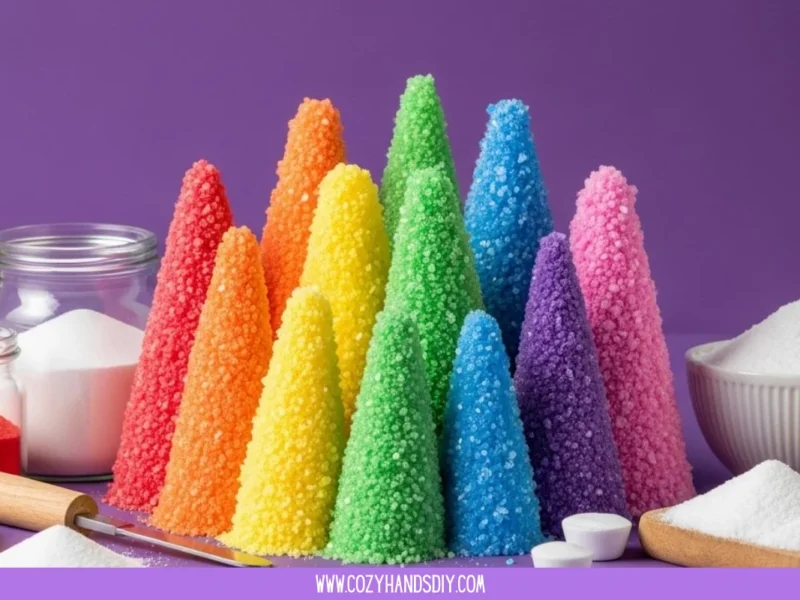 Baking Soda Rainbow Crystal Forest Recipe