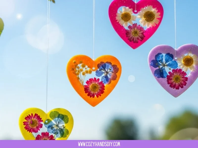 DIY Bioplastic Suncatchers with Flowers Recipe