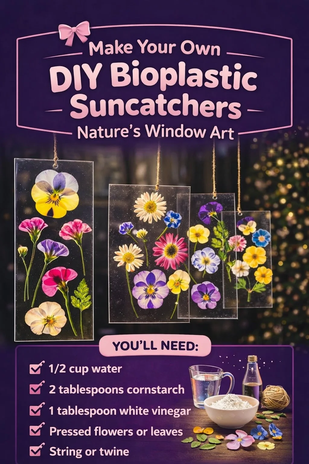 DIY Bioplastic Suncatchers – Nature’s Window Art