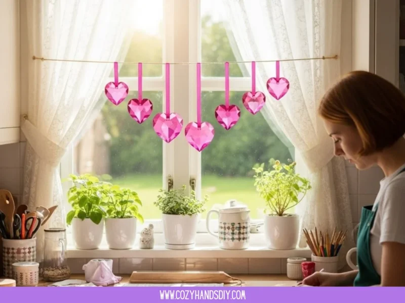 Growing Crystal Heart Ornaments