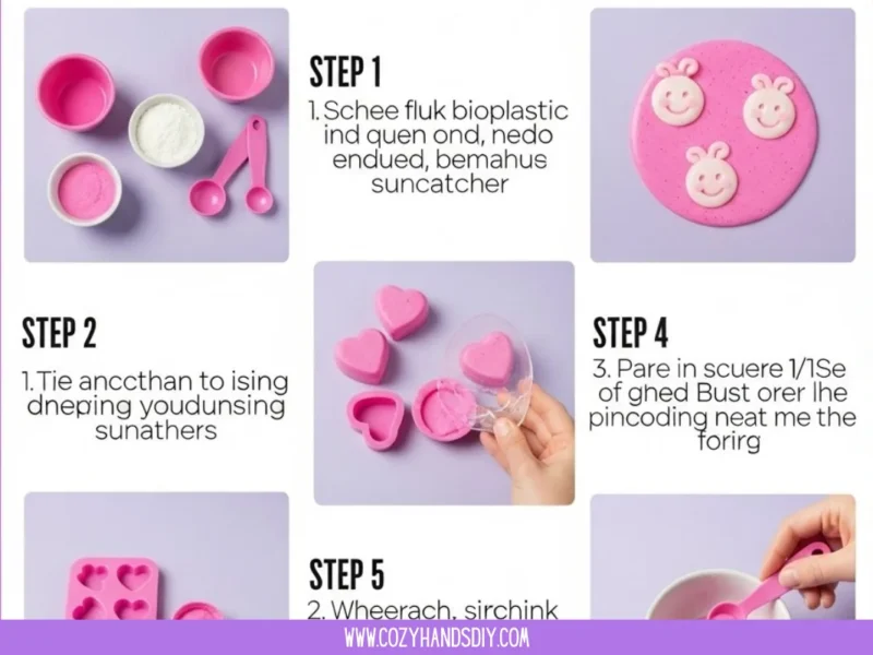 Make Your Own Pink Bioplastic Suncatchers