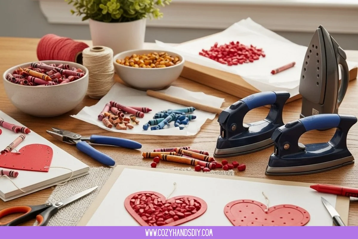 Red Crayon Hearts Suncatchers Valentine
