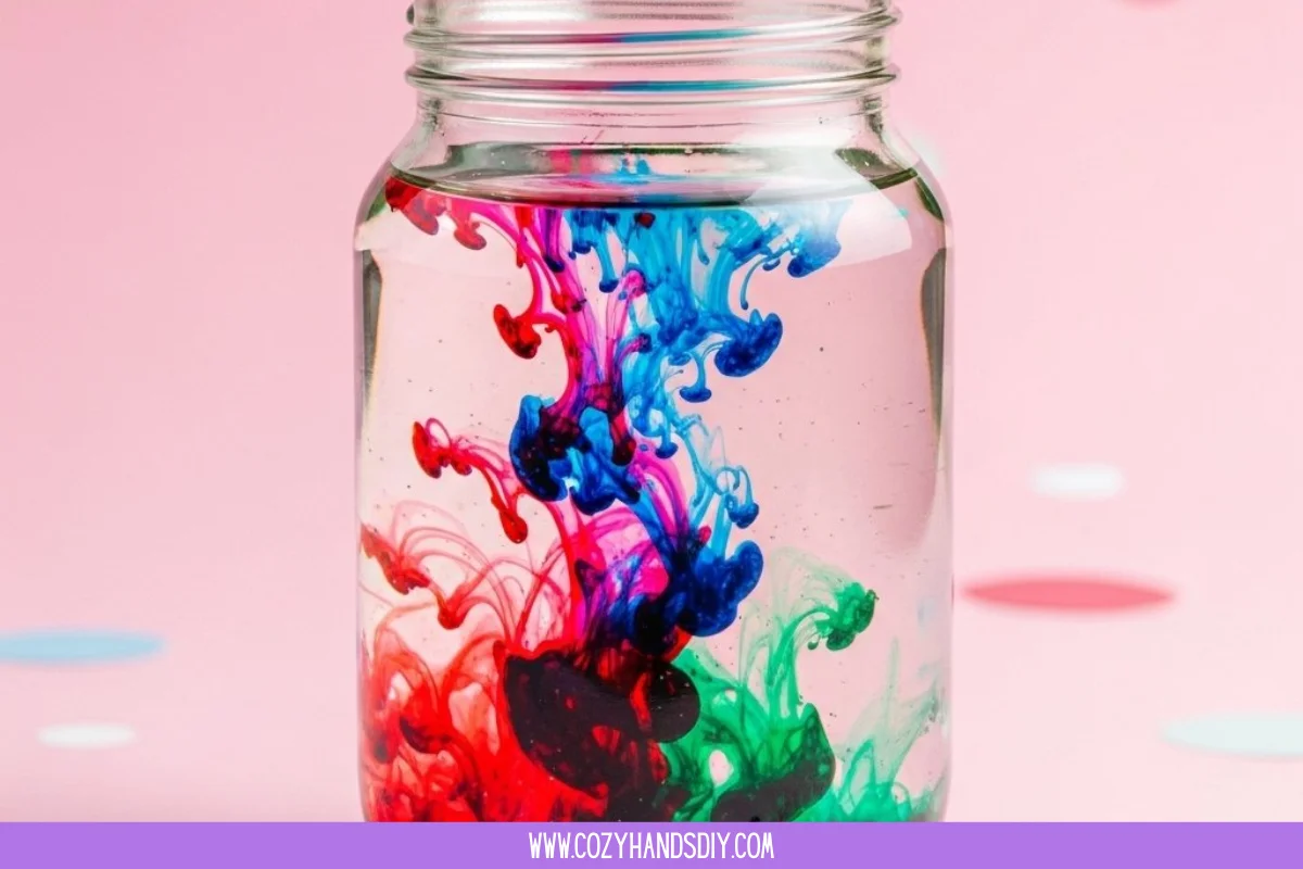 Sparkling Color Fireworks in a Jar
