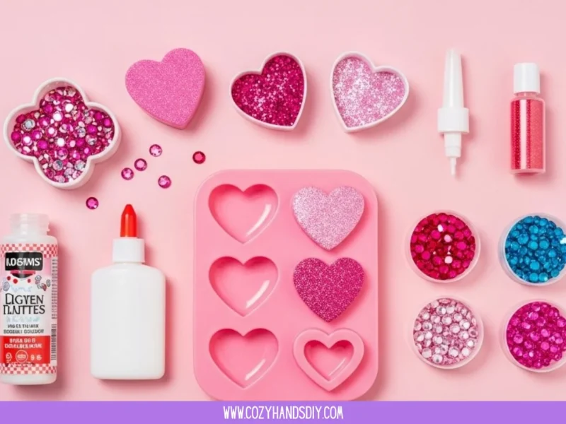 Valentine Glue Gem Hearts