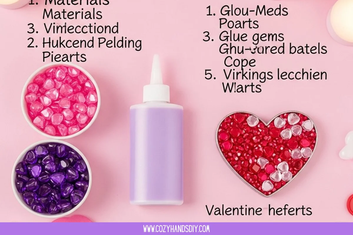 Valentine Glue Gem Hearts