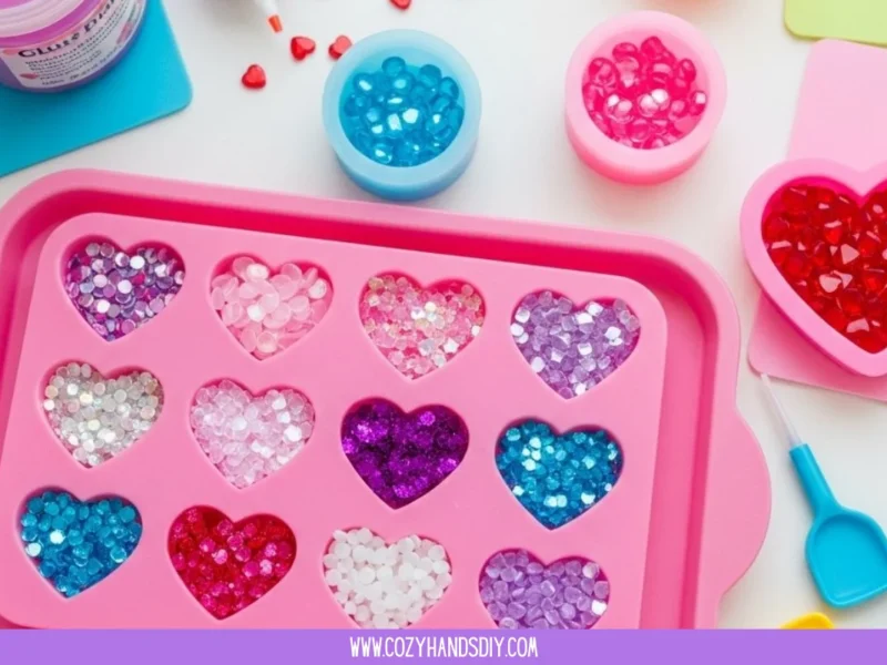 How to Make Valentine Glue Gem Hearts