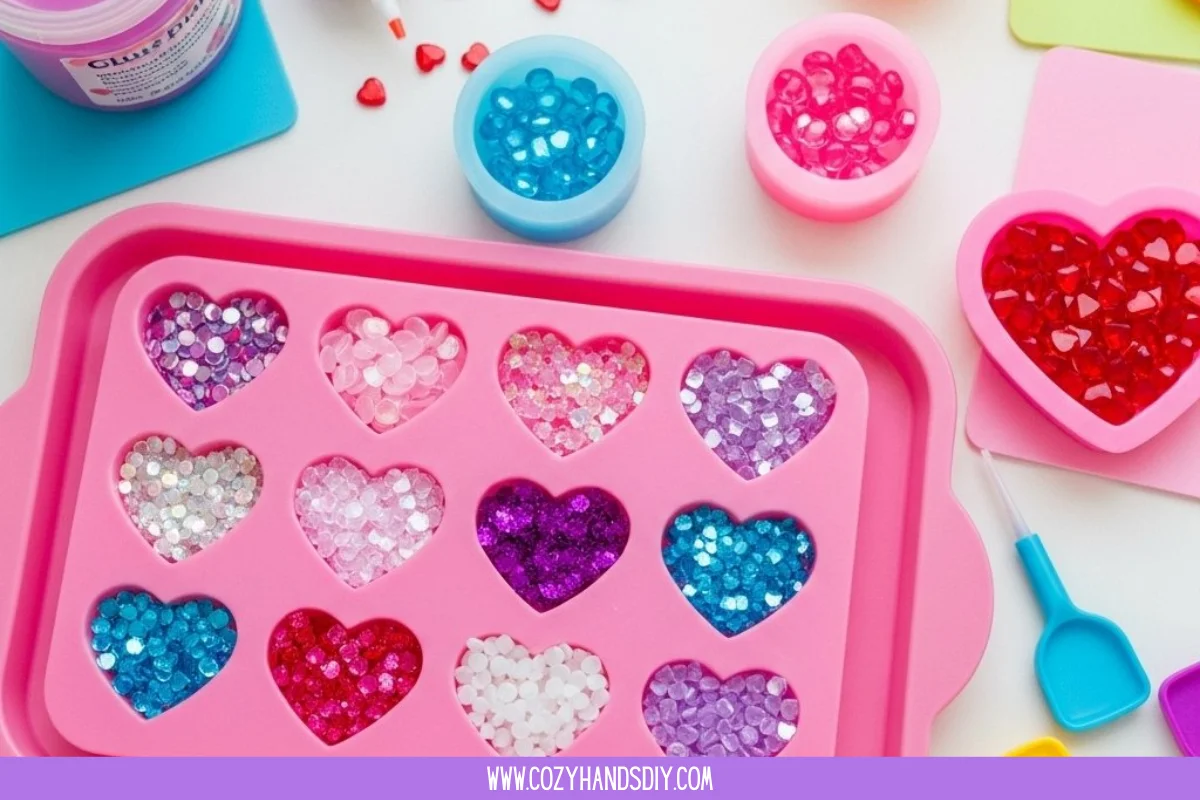 Valentine Glue Gem Hearts
