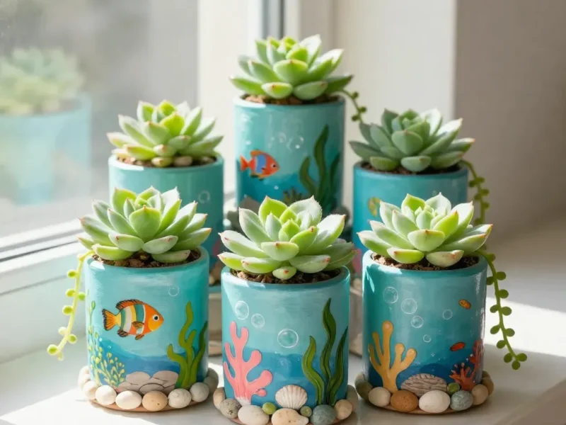 DIY Aquarium Tin Can Planters