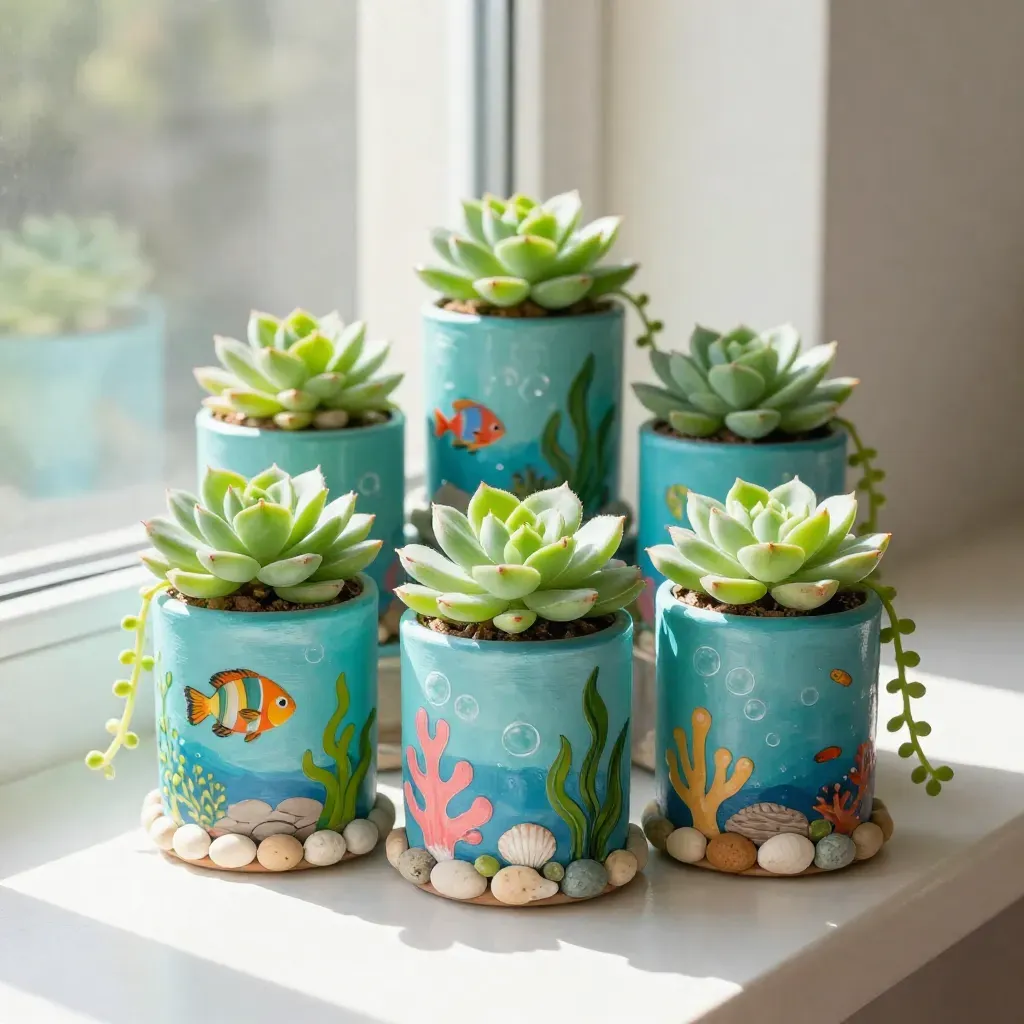 DIY Aquarium Tin Can Planters