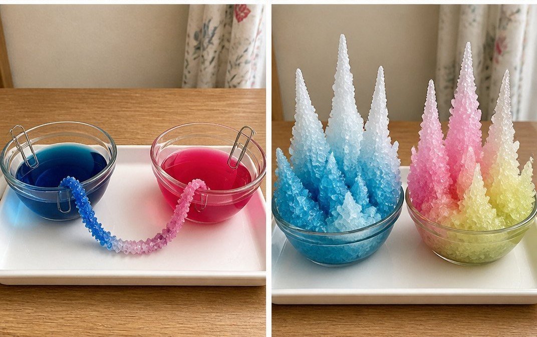 Baking Soda Crystals Transform Into Glassy Art