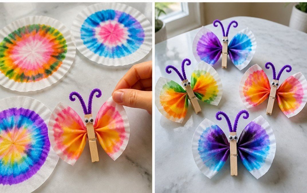 Chromatography Coffee Filter Butterflies