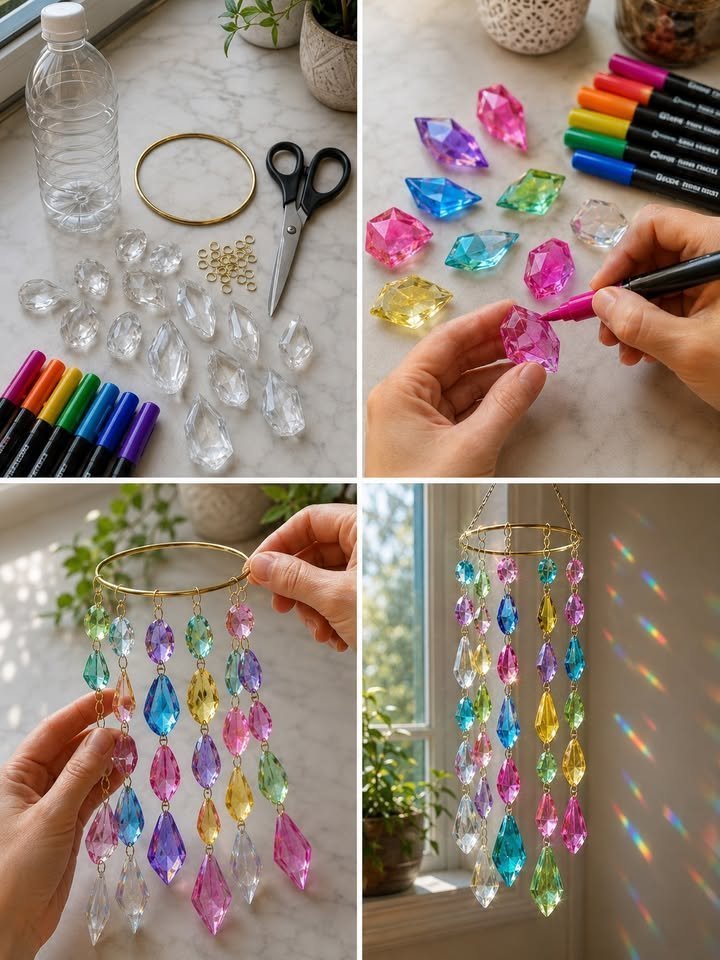 How to Make a Recycled Plastic Bottle Crystal Suncatcher
