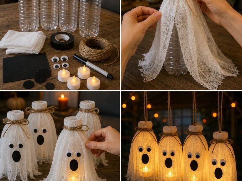 DIY Spooky Glass Bottle Lanterns Cozy