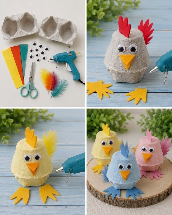 Egg Carton Chicks: DIY Craft Ideas for Kids