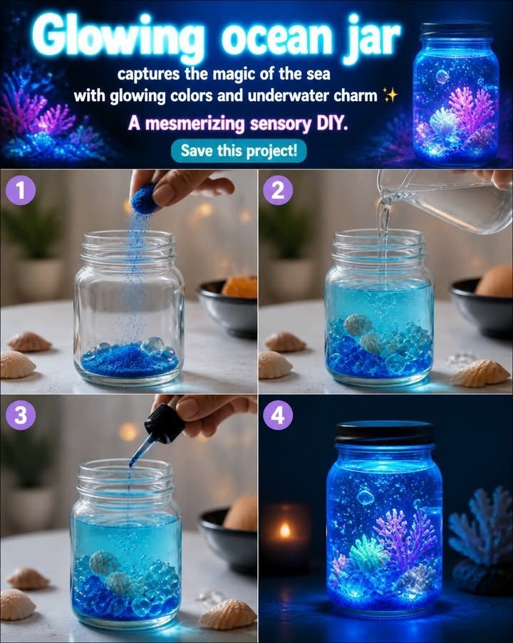 The Glowing Ocean Jar Becomes Cozy