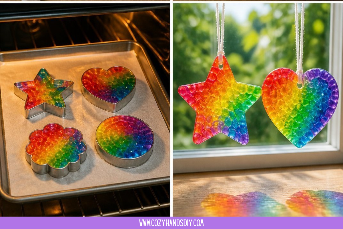 Melting Bead Suncatchers Becomes Cozy Glow