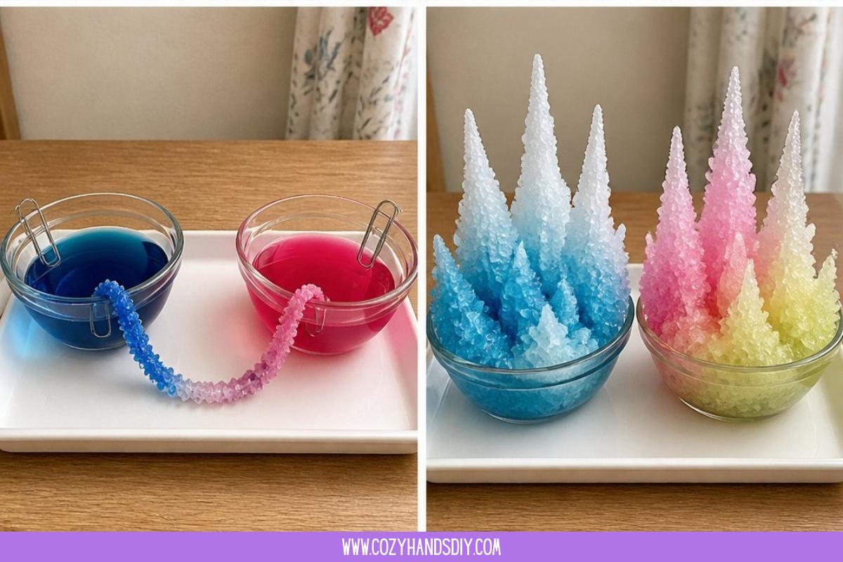 Baking Soda Crystals Transform Into Glassy Art