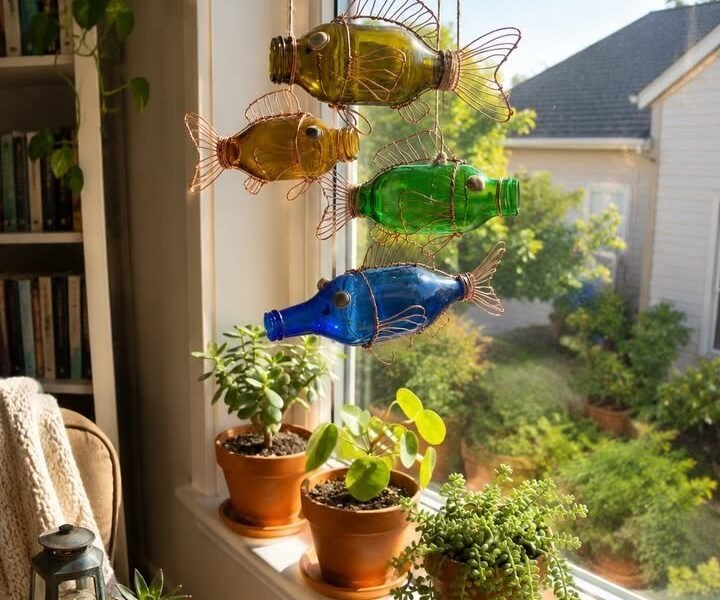 Old Glass Bottles Turns Into Glowing Fish