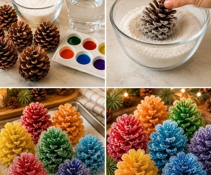Crystal Pinecones That Look Like Frozen Rainbows