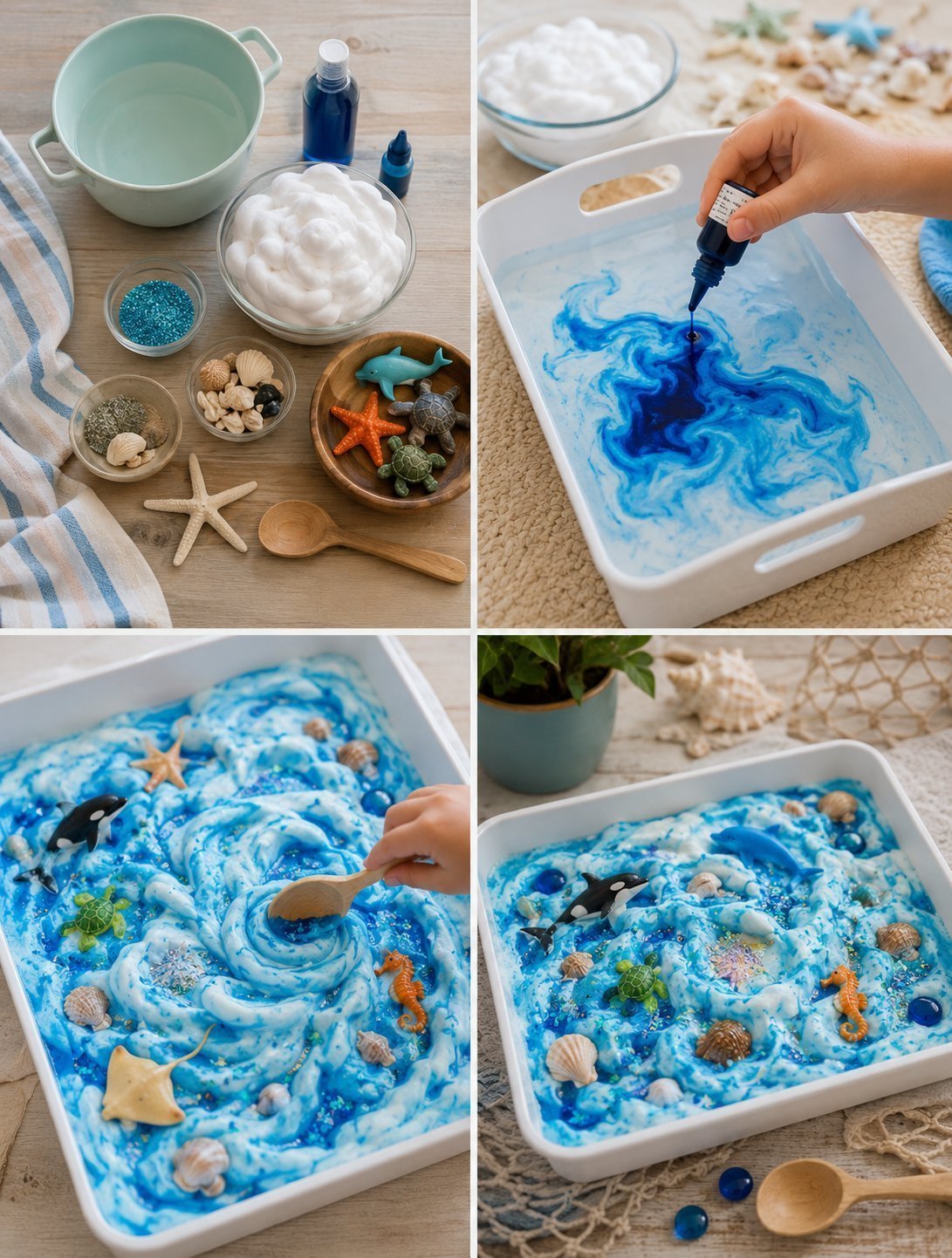 Ocean Foam Sensory Bin