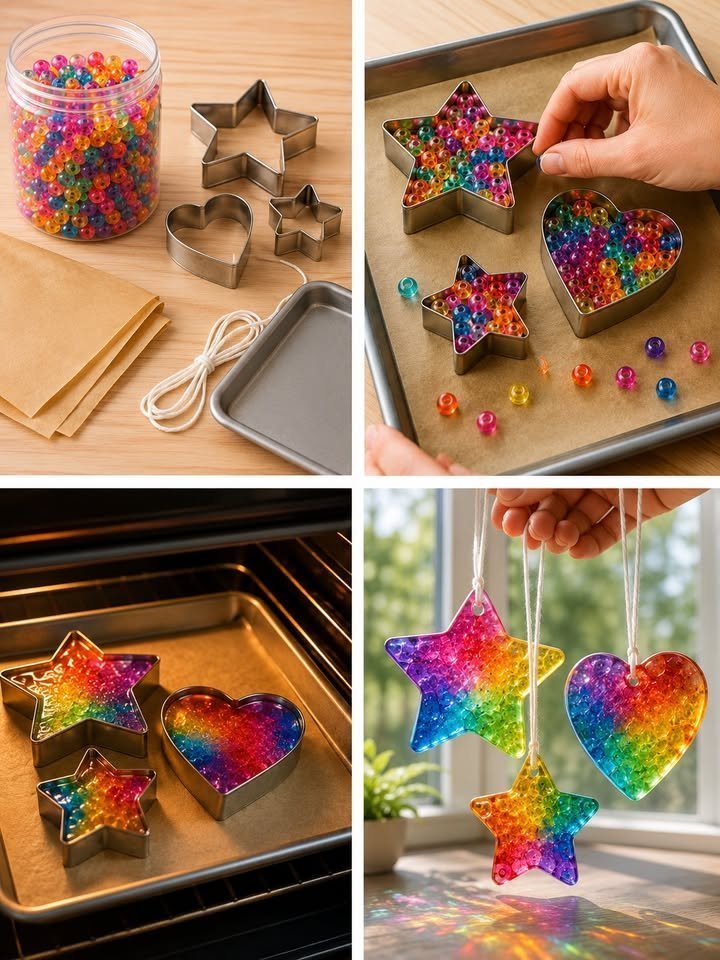 Melting Bead Suncatchers Becomes Cozy Glow