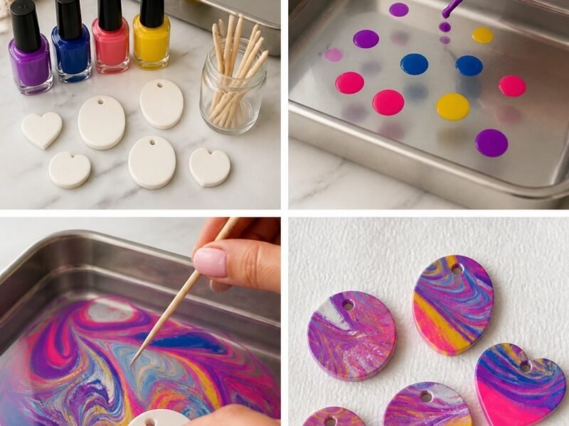 Marbling Crafts with Nail Polish