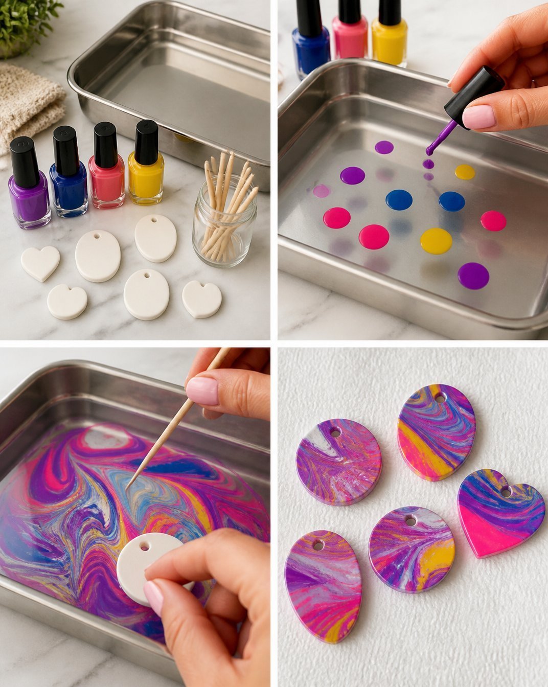 Marbling Crafts with Nail Polish