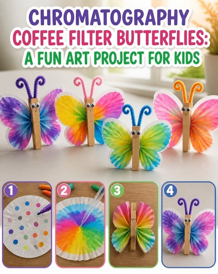 Chromatography with Coffee Filter Butterflies